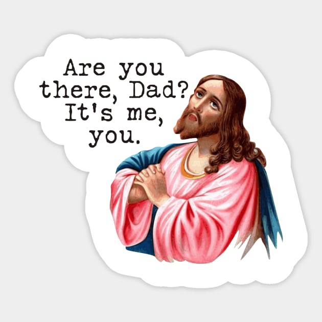 Funny Jesus Design Sticker by blueavocado